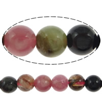 Natürlicher Turmalin Perlen, rund, Oktober Birthstone & Weitere Größen für Wahl, Länge:ca. 15 ZollInch, verkauft von Strang