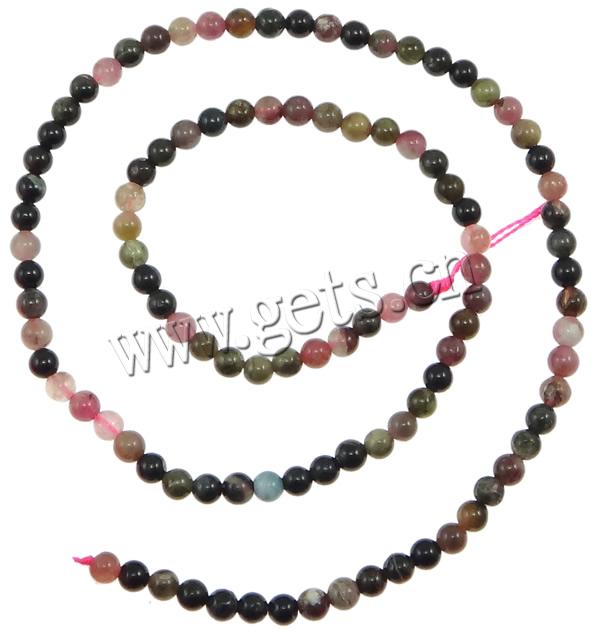 Perles de Tourmaline naturels, Rond, Birthstone octobre & multiple tailles pour le choix, Longueur:Environ 15 pouce, Vendu par brin