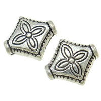 Zinc Alloy Jewelry Beads, Rhombus, plated Approx 2-3mm 