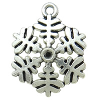 Zinc Alloy Christmas Pendants, Snowflake, plated nickel, lead & cadmium free Approx 1.5mm, Approx 