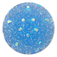 Jewelry Snap Button, Zinc Alloy, with Resin, Flat Round, platinum color plated nickel, lead & cadmium free 