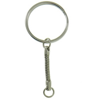 Eisen Schlüssel Verschluss, Platinfarbe platiniert, frei von Nickel, Blei & Kadmium, 68x3mm, Bohrung:ca. 26mm, Länge:ca. 2.5 ZollInch, verkauft von Strang