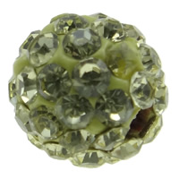 Abalorios de arcilla analiar de diamantes de imitación, Esférico, más colores para la opción, 10mm, agujero:aproximado 1.5mm, Vendido por UD