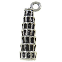 Zinc Alloy Building Pendants, Tower, plated Approx 2mm 