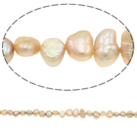Perles nacres baroques de culture d'eau douce , perle d'eau douce cultivée, naturel, rose clair, Niveau AA, 5-6mm Environ 0.8mm .5 pouce, Vendu par brin
