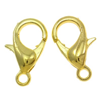 Zinc Alloy Lobster Clasp, gold color plated, nickel, lead & cadmium free, Grade A, 12mm 