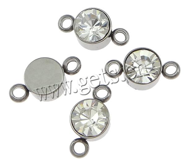 Stainless Steel Charm Connector, 303 Stainless Steel, more sizes for choice & with rhinestone & 1/1 loop, original color, Hole:Approx 1.5mm, 1.8mm, Sold By PC