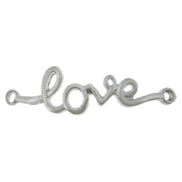 Letter Zinc Alloy Connector, word love, plated, 1/1 loop cadmium free Approx 2.5mm 