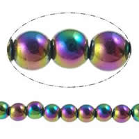 Perles hématite magnétique, Rond, normes différentes pour le choix, grade A, 6mm pouce, Vendu par brin