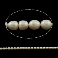 Perlas Arroz Freshwater, Perlas cultivadas de agua dulce, natural, más colores para la opción, Grado A, 7-8mm, agujero:aproximado 0.8mm, longitud:15 , Vendido por Sarta