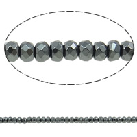 Las Perlas De Hematites Sin Magnético, Hematita no magnética, Toroidal, diverso tamaño para la opción, Negro, Grado A, agujero:aproximado 0.7-0.8mm, longitud:aproximado 16 Inch, Vendido por Sarta