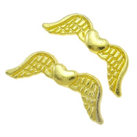 Alliage de zinc Ange Perles Wing, Coeur avec des ailes, Placage, plus de couleurs à choisir, sans cadmium Environ 1.5mm, Environ Vendu par kg