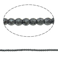 Non Magnetic Hematite Beads, Round & faceted, black, Grade A Approx 16 Inch 