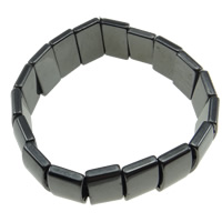 Titan magnetische Armbänder, Magnetische Hämatit, Grade A, 18x10x4mm, Länge:7.5 ZollInch, 18PCs/Strang, verkauft von Strang