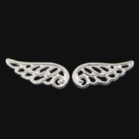 Wing Shaped Zinc Alloy Pendants, plated cadmium free Approx 