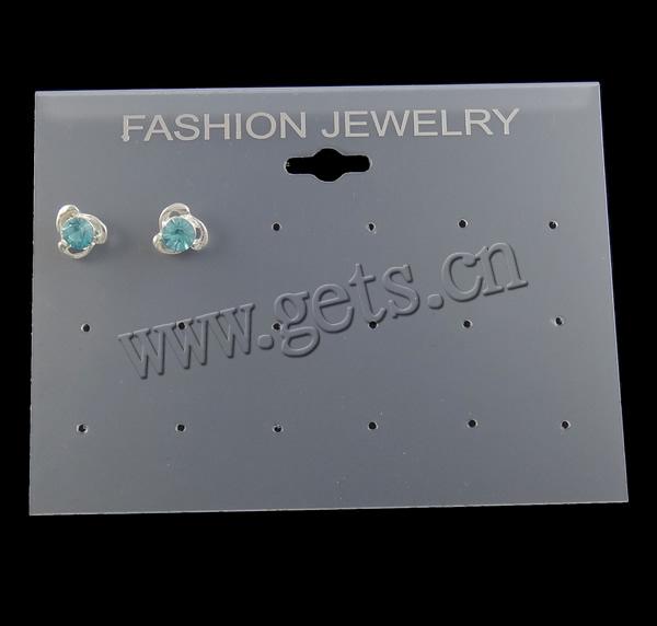 Earring Display Card, Plastic, Rectangle, Customized, 98x83x0.5mm, Approx 1000PCs/Bag, Sold By Bag