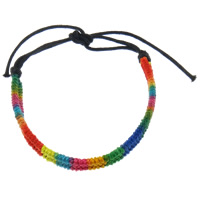 Mode créer Bracelets cordon de cire, corde de cire, couleurs d'arc-en-ciel, 8mm Environ 7 pouce, Vendu par brin