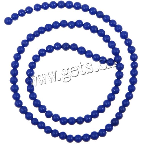Synthetische Lapis Lazuli Perlen, synthetischer Lapis, rund, Weitere Größen für Wahl, Länge:15 ZollInch, verkauft von Strang