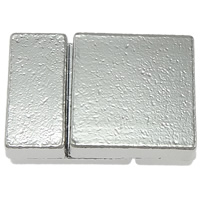 Zinc Alloy Magnetic Clasp, Rectangle, plated, magnetism about 3000 gauss lead free Approx 