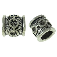 Zinc Alloy Tube Beads, plated Approx 6mm, Approx 