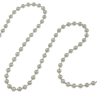 Cadena de la joyería de plata esterlina, plata de ley 925, chapado, cadena de la bola, más colores para la opción, 2mm, Vendido por g