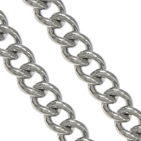 Stainless Steel Oval Chain, 316 Stainless Steel, twist oval chain, original color Approx 