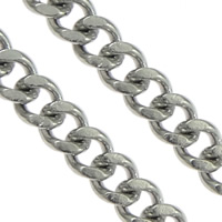 Stainless Steel Oval Chain, 304 Stainless Steel Chain, twist oval chain, original color Approx 