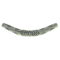 Zinc Alloy Tube Beads, Curved Tube, plated nickel, lead & cadmium free Approx 1.5mm 