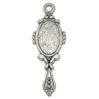 Zinc Alloy Pendant Cabochon Setting, Mirror, plated Approx 1mm 