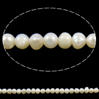 Perle comme Pommes de terre perles d'eau douce, perle d'eau douce cultivée, pomme de terre, naturel, multiple tailles pour le choix, plus de couleurs à choisir, grade A, 2-3mm Environ 0.8mm Vendu par brin