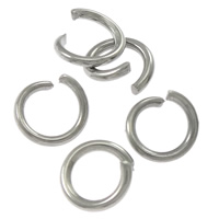 Edelstahl öffnen Sprung Ring, 316 L Edelstahl, Kreisring, originale Farbe, 5x5x0.8mm, ca. 17857PCs/kg, verkauft von kg