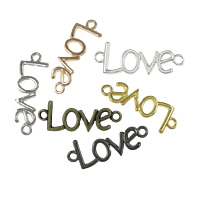 Letter Zinc Alloy Connector, word love, plated, 1/1 loop cadmium free Approx 3mm 