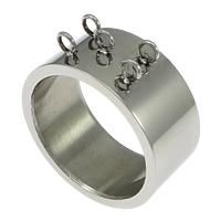 Stainless Steel Loop Ring Base, plated 10mm Approx 2mm, US Ring 