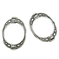 Zinc Alloy Frame Beads, Oval, plated cadmium free Approx 2mm, Approx 