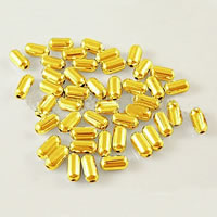 Eisen Spacer Perlen, oval, plattiert, keine, frei von Blei & Kadmium, 4.8x2.4mm, Bohrung:ca. 0.5mm, ca. 10000PCs/Tasche, verkauft von Tasche