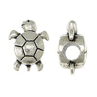 Zinc Alloy European Beads, Turtle, plated, without troll cadmium free Approx 5mm 