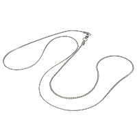 Нержавеющая сталь 316 цепочка для ожерелья, с застежкой омар & Серпентин цепь, оригинальный цвет, не содержит кадмий, 1mm, длина:Приблизительно 19 дюймовый, продается Strand