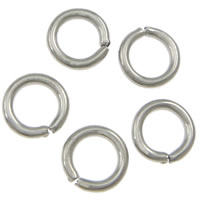 Maschine Cut Edelstahl Closed Sprung-Ring, 304 Edelstahl, Kreisring, 0.8*6mm, ca. 6896PCs/kg, verkauft von kg