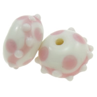 Raffinée de bijoux en perles, chalumeau, rondelle, avec le motif de fleurs, plus de couleurs à choisir  Environ 3mm, Vendu par PC