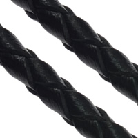Cowhide Leather Cord, Split Layer Cowhide Leather, braided 4mm 