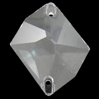 Соединитель стекла, Стеклянный, Комкообразная форма, прозрачный & граненый & 1/1 петля, Много цветов для выбора отверстие:Приблизительно 1mm, продается PC
