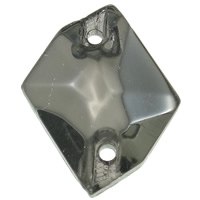 Соединитель стекла, Стеклянный, Комкообразная форма, плакирован серебром, 1/1 петля, Много цветов для выбора отверстие:Приблизительно 1mm, продается PC