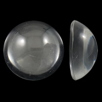 Glass Cabochon, Dome, transparent & flat back 