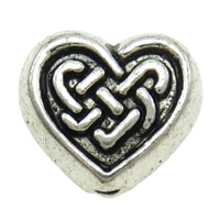 Zink Legierung keltischen Perlen, Zinklegierung, Herz, plattiert, dessiniert, keine, frei von Kadmium, 9mm, ca. 1000PCs/kg, verkauft von kg