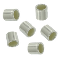 Sterling Silver Crimp Beads, 925 Sterling Silver, Tube, plated 