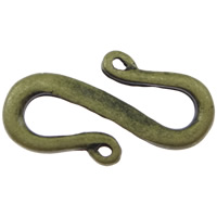 Brass S Shape Clasp, Letter S, plated 10x17-19mm 