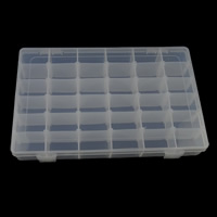 Caja plástica de abalorios, Plástico, Rectángular, 275x180x45mm, 60PCs/Grupo, Vendido por Grupo