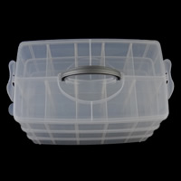 Контейнер пластиковый для хранения бисера, пластик, Прямоугольная форма 12ПК/Лот, продается Лот
