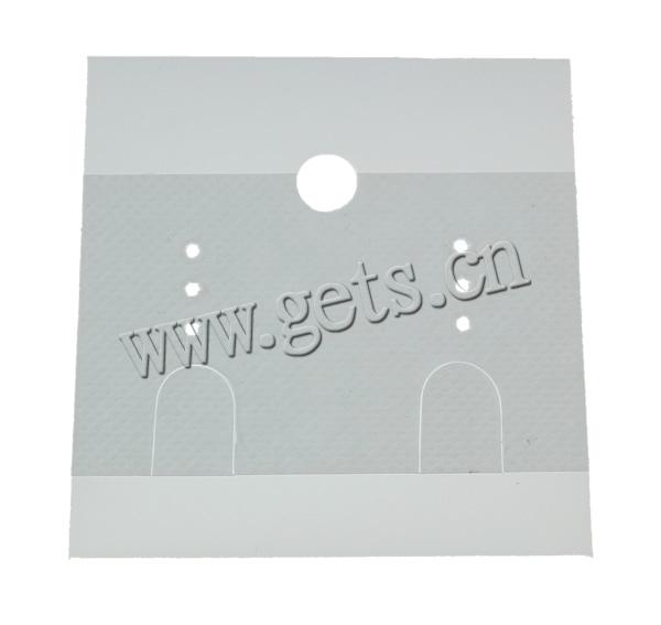 イヤリング展示カード, ポリプロピレン(PP), 長方形, カスタマイズ, ホワイト, 50x52mm, 1000パソコン/バッグ, 売り手 バッグ