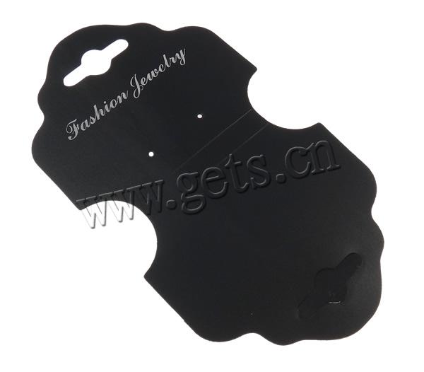 Earring Display Card, Polypropylene(PP), Customized, black, 72x129mm, 1000PCs/Bag, Sold By Bag